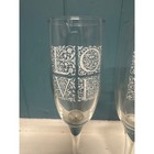 Set Of 2 Clear Glass Champagne Flutes  love  Wedding Toasting Glasses