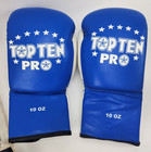 Top Ten Pro 10 Oz Boxing Gloves International Fighters Sparing  Olympic Sponsor