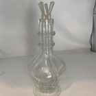 Vintage Decanter Four Chamber Cordial Spirits Bottle   Stoppers  Czechoslovakia