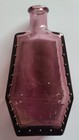 Vintage Wheaton Rip Coffin Shaped Purple Glass Bottle 5  1971