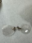Pair Antique Doctor Pince Nez Pinch Nose Spectacles No Frame Glasses W  Case