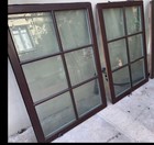 Casement Windows Set Of 5 Windows 46 3 4  X 32  Inches  Double Pane Solid Wood