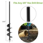 Drill Bit For Garden Ground Earth Spiral Post Hole Digger Bulb Planting 14 6 Inc