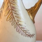 Royal Worcester 19th Century Double Handled Vase Blush Ivory gold Ferns 9 5 Inch