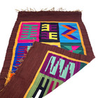 Peruvian Flat Weave Rug Hand Knotted Wall Tapestry 22 X 36 Colorful Pictorial