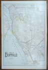Vintage 1905 Buffalo Ny Map 14 x22  Old Antique Original Allentown West Village