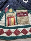Vintage Christmas Quilted Tree Skirt  Handmade  42    Round  Lovely 