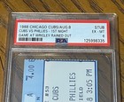 8 8 1988 1 St Chicago Cubs Wrigley Field Night Game Ticket Stub Psa 6 Ex-mt