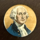 Vintage 1932 George Washington Pinback Button Framed Americana Patriotic Display