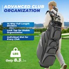 Sturdum T-lock Golf Cart Bag  14 Way Full Length Dividers  Rain Cover For Men