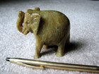 Hand Carved Jade Elephant 3 X 2 5  6oz Figurine