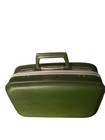 Vtg Hard Case Olive Green Luggage Small Suitcase 14x10 