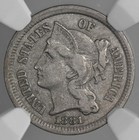 1881  3cn Three Cent Nickel  Ngc Vf30     8404746-044