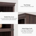 Open Shelf Bookshelf Tall Bookcase Open Storage Shelves Rustic Display Cabinet