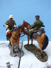 Thomas Gunn Miniatures 54mm Ww2 German Cavalry Ss008a   10b 2 Figs 2014 Mib Oop