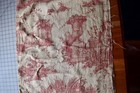 4501 Large Piece Antique Turn Of 19 20th C  Printed Linen Toile  Rococo Style 