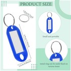 50 Pcs Plastic Key Tags With Label Window Ring 1 85 X 0 79 Inches  Blue
