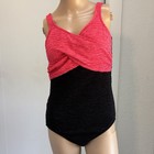 Vtg 90s Body Glove Made In Canada Popcorn Crinkle Swimsuit Colorblock Onepiece M