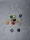 Vintage Dungeons   Dragons Polyhedral Dice Lot Of 12   Purple Dice Bag D10 D8 D6