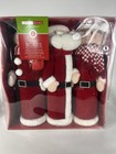 New Living Home Holiday Set Of 3 Christmas Decorated Wine Covers Snowman Santa