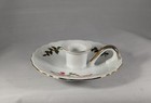Lefton China Christmas Candle Holder Japan 04554 Holly Cardinals Gold Vtg Euc