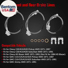 Front Rear Extended Stainless Brake Lines Fit For Chevy C20 k10 k20 Pickup Subur