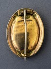 Rare Antique C1840 Victorian 14k Gold Mourning Brooch Woven Hair  Under Glass