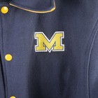 Vintage Letterman Varsity Jacket Mens Xl Blue Wool Minutemen Rennoc Michigan Usa