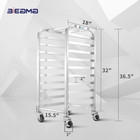 10-tier Sheet Pan Rack  Nsf Aluminum Bun Pan Rack   Bakery Speed Rack For Home C