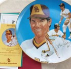 1983 Steve Garvey Signed Hackett Plate-original Box   Paperwork