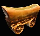 Ceramic Wagon Planter Conestoga Covered Wagon Vintage Pottery Glazed Flower Pot 