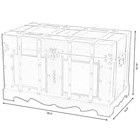 Large Antique Style Steamer Trunk  Decorative Storage Box
