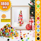 Mini Pom Poms - Small Poms  Multicolor Assorted Poms  Pompones Para Manualidades