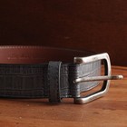 Daniel Cremieux Signature Collection Belt Mens Sz 34 Gray Embossed Leather Nwt