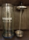 Vintage Barber Shop Glass Barbicide Disinfectant Jar   Insert  King Research Inc