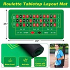 Roulette Mat Tabletop Felt Layout Set Rubber Roulette Wheel Table Cover Craps   