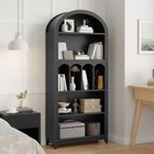 Arched Bookshelf Bookcase Farmhouse Wooden Book Shelf 31 5 l X 11 8 w X 70 9 h