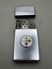Nfl Pittsburgh Steelers Emblem Vintage 1964 Chrome Slim Zippo Lighter   read B83