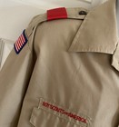 Boy Scouts Of America Bsa Tan beige Ss Uniform Shirt - Men s Size Xl - Made Usa