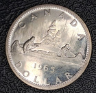 1965 Canada Silver Dollar Coin  80  Silver 