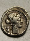 Rare Ancient Roman Silver Coin P Clodius Denarius 42 Bc Apollo Lyre Diana