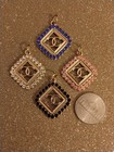 Lot Of 4 Designer Stamped Chanel Charms buttons 