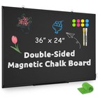 Double-sided Magnetic Chalkboard 36x24  Wall-mounted Black Dry Erase Board For H