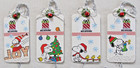 Handmade Christmas Holiday Gift Tags 7 Snoopy Woodstock Cartoons  no Peeking 