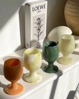 4-pack Retro Jade Shooter Glass Set - Vintage Barware For Cocktails   Shots