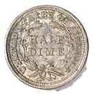 1857 Liberty Seated Silver Half Dime H10c