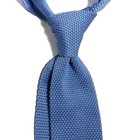 Light Blue Knitted Tie  handmade 