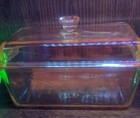 Vintage Yellow Glass 1930 s Westinghouse Refrigerator Dish That Glows 