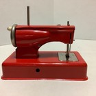 Vintage Casige Kids Toy Sewing Machine Manual Metal Red 8  Long