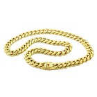 Men s Cuban Miami Link 24  Real 18k Gold Over Stainless Steel 16mm Choker Chain